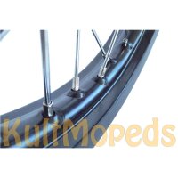 Speichenrad komplett mit Alufelge schwarz, Speichen chrom...