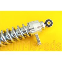 Stoßdämpfer 385mm verchromt Federbeine Federung hinten 2-fach verstellbar für MZ ETZ TS ES 125 150 250 251 301