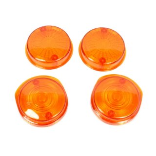 Set Blinkerschalen für  Simson S51 S70 SR50 S50 MZ TS ETZ 125 150 250 orange Glas
