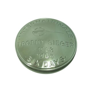 60mm SixDays Tankdeckel Aluminium poliert MZ TS ETZ ETS ES RT 125 150 175 250  mit Dichtring 1963 1964