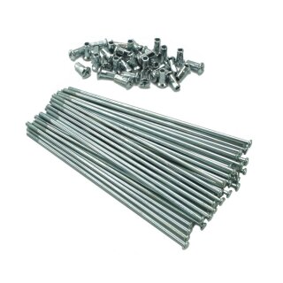 36x Edelstahl Speichen 163mm für 18" Vorderrad MZ ETZ 125 150 250 251 301 RT 125 Scheibenbremse inkl. Nippel Satz