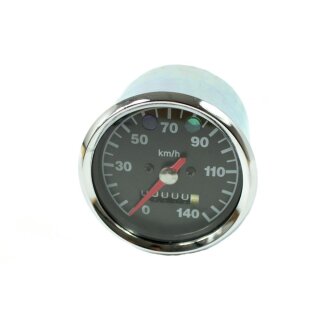 Tachometer 140 km/h für MZ ETZ 125 150 250 300 251 301 Chrom Armatur 80mm