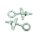 Kettenspanner 10 mm Achse Simson SR1 SR2 KR50 NSU Quickly N S Kette Spanner Straffer 1 Qualität verzinkt
