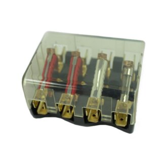 Sicherungsblock inkl. Sicherungen Sicherungshalter Sicherungsdose 4 vierfach Kabel Elektrik für MZ ETZ TS ES 125 150 250 251 301