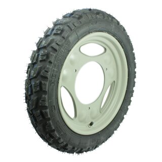 Komplettrad grau Winterreifen 12 Zoll für Simson SR50 SR80 M+S SD50 Albatros Heidenau K57 Reifen Allwetterreifen einbaufertig