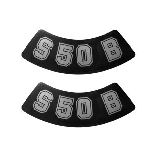 Aufkleber für Simson S50 Schriftzug grau Klebefolie Kleber Logo Wasserbild Herz