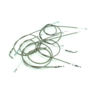 Set 7 Bowdenzüge Seilzüge grau Simson KR50 (ab 70524 bis 86132) Gas Kupplung Schaltung Tupfer Bremsen Bowdenzug