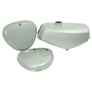 Lackset Tank + Seitendeckel silber für Simson S51 S50 S70 Kraftstoffbehälter