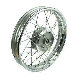 Speichenrad komplett mit Stahlfelge + Speichen verchromt Tuning 2,15x16 für Simson S51 S50 S70 Sperber Schwalbe Star Duo