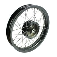 Felge 2,15x16 breit schwarz + Nabe mit verchromten...