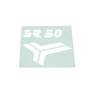 Klebefolie Aufkleber weiß für Simson SR50 Knieblech Beinblech Patch Sticker