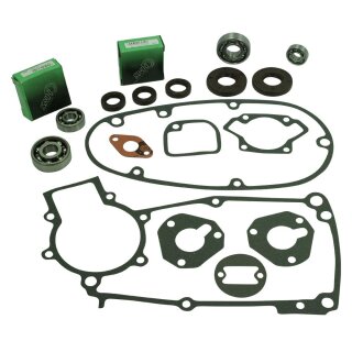 SNH Lagersatz Dichtsatz Wellendichtringe Motor + Getriebe pas. f. Simson KR51/1 S50  Schwalbe Sperber Duo Star Habicht Regeneration Dichtungssatz braun (Profi Qualität)