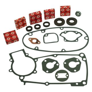 FAG Lagersatz Dichtsatz Wellendichtringe Motor + Getriebe für Simson KR51/1 S50  Schwalbe Sperber Duo Star Habicht Regeneration Dichtungssatz braun (Profi Qualität)