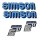 Simson 4 x Klebefolie Tank Aufkleber Seitendeckel S51-E Enduro S50 blau weiß