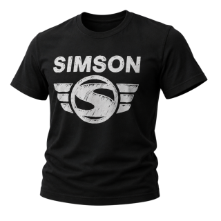 Simson T-Shirt Größe L für Fahrer von S50 S51 KR51 Schwalbe Star Sperber Habicht SR1 SR2 Geschenk schwarz