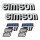Simson 4 x Klebefolie Tank Aufkleber Seitendeckel S51 E Enduro S50 silber blau weiß