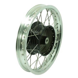 Regenerierung Hinterrad für MZ ETZ 16 Zoll 125 150 251 301, neue Radlager, Felge 2,15x16 Alu silber, poliert Speichen Edelstahl