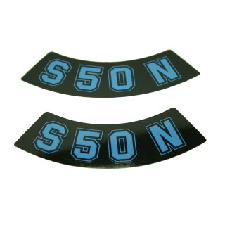 Aufkleber für Simson S50 N S50N Schriftzug blau Klebefolie Kleber Logo Wasserbild Herz