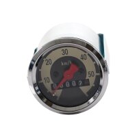 MMB Tacho für Simson SR2 E KR50 SR4-1 Spatz 60 km/h auch KR51 Schwalbe Star Habicht Schwalbenschwarz, Scheibe plan Tachometer